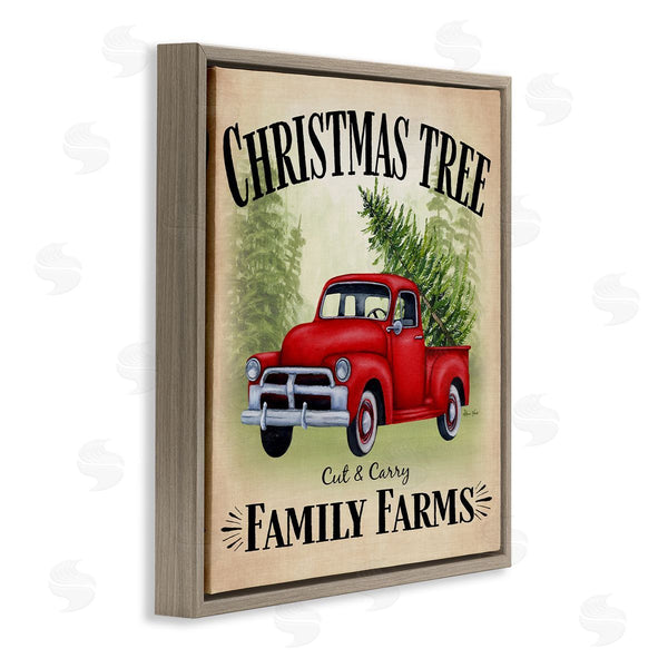 Stupell Industries Sheri Hart | Holiday Truck Christmas Tree Farms