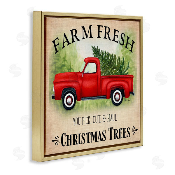 Stupell Industries Sheri Hart | Holiday Truck Christmas Trees