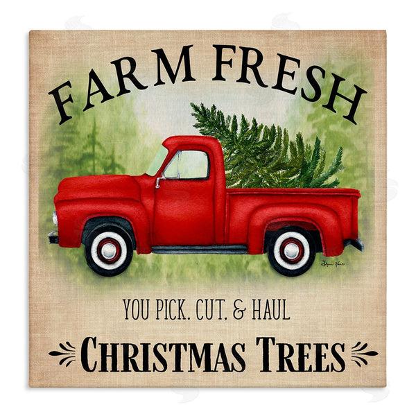 stupell industries Sheri Hart | Holiday Truck Christmas Trees