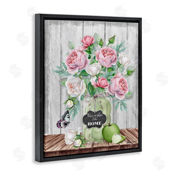 Stupell Industries Sheri Hart | No Place Like Home Pink Roses Wall Art