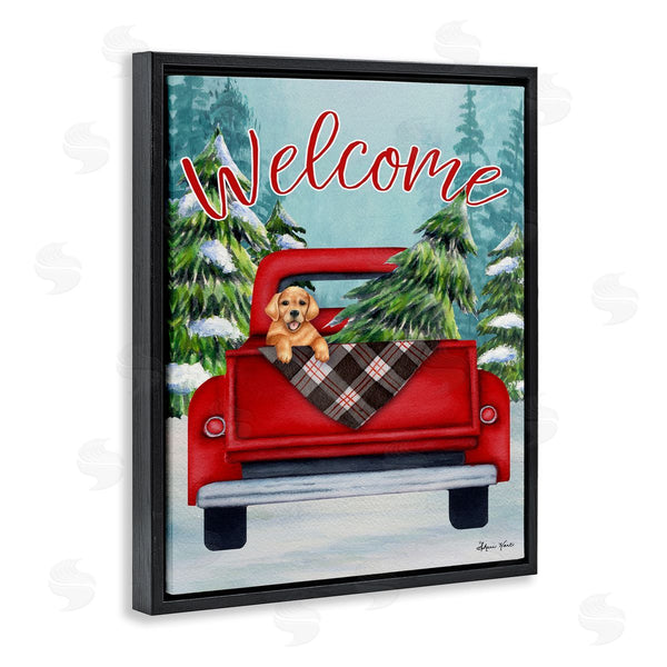Stupell Industries Sheri Hart | Red Truck Christmas Pet Dog