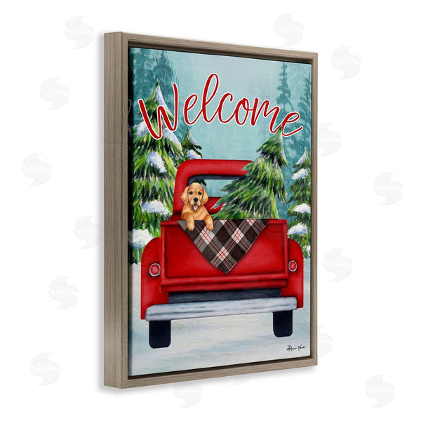 Stupell Industries Sheri Hart | Red Truck Christmas Pet Dog