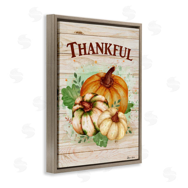 Stupell Industries Sheri Hart | Rustic Thankful Pumpkin Harvest