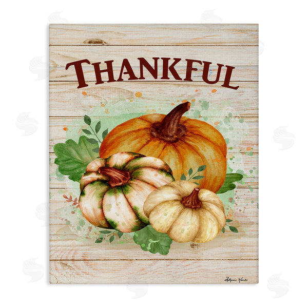 stupell industries Sheri Hart | Rustic Thankful Pumpkin Harvest