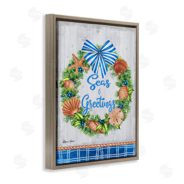 Stupell Industries Sheri Hart | Seas And Greetings Nautical Wreath