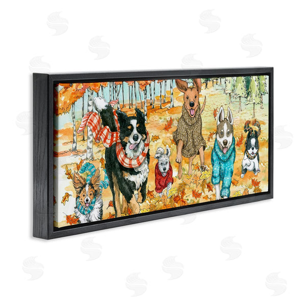 Stupell Industries Sherri Buck Baldwin | Autumn Dog Park Animals Running Wall Art
