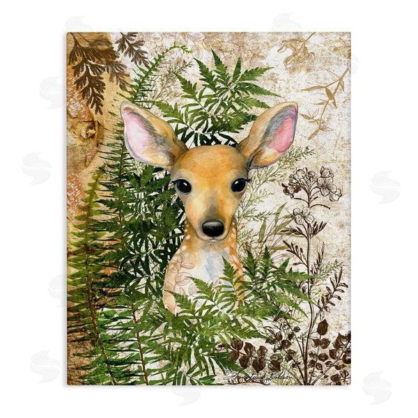 stupell industries Sherri Buck Baldwin | Baby Fawn in Fern Forest