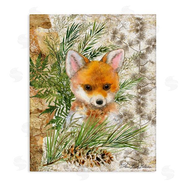 stupell industries Sherri Buck Baldwin | Baby Fox in Fern Forest