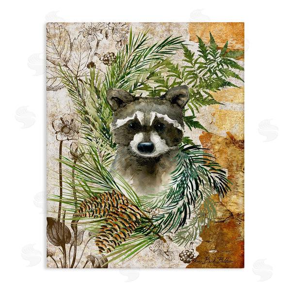 stupell industries Sherri Buck Baldwin | Baby Raccoon in Fern Forest