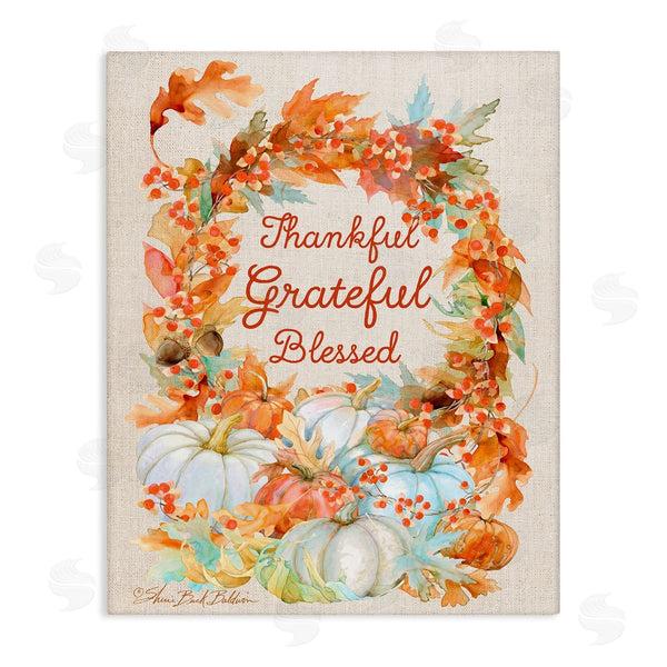 stupell industries Sherri Buck Baldwin | Thankful Grateful Blessed Autumn Harvest