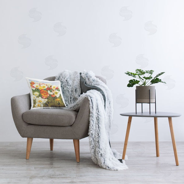 Stupell Industries Shirley Novak | Lush Poppy Meadow Printed Throw Pillow