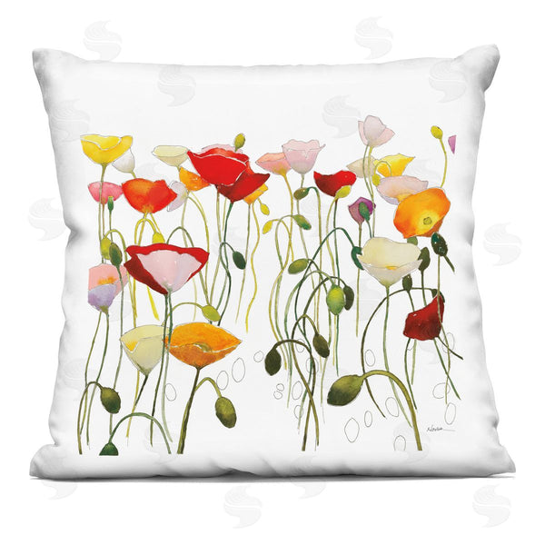stupell industries Shirley Novak | Modern Poppies Abstraction Printed Throw Pillow