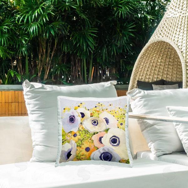 Stupell Industries Shirley Novak | Pastel Poppy Field Printed Throw Pillow