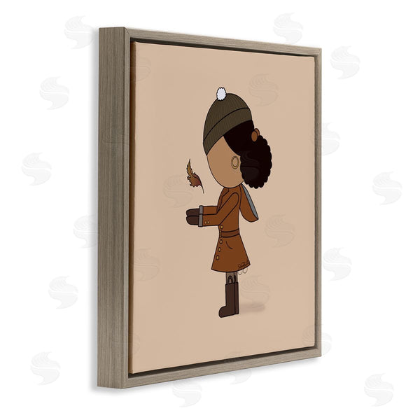 Stupell Industries Sierra Siler | Autumnal Girl With Leaf
