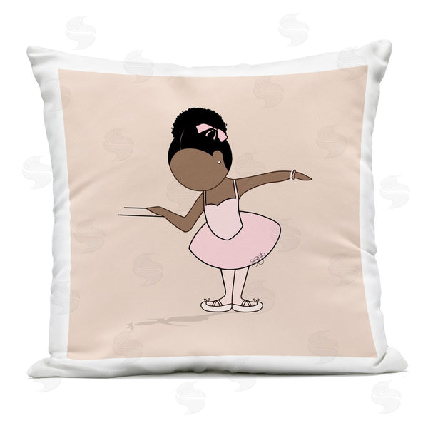 Stupell Industries Sierra Siler | Graceful Ballerina Portrait Printed Throw Pillow