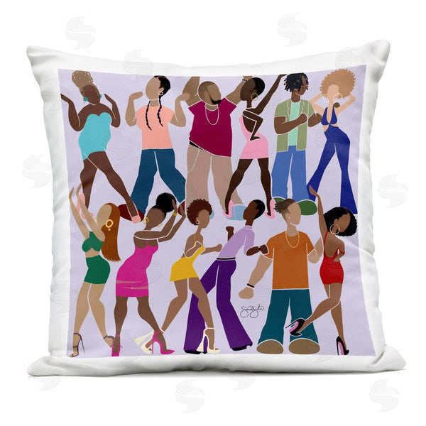 Stupell Industries Sierra Siler | Peace Fashion & Dancing Printed Throw Pillow