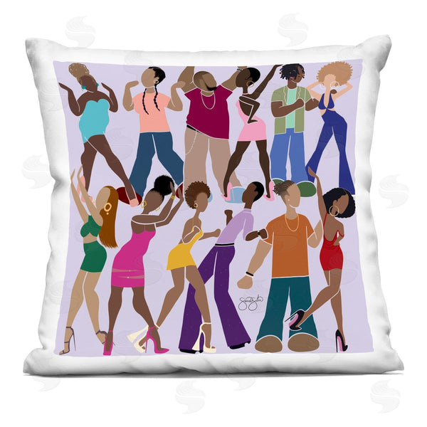 stupell industries Sierra Siler | Peace Fashion & Dancing Printed Throw Pillow