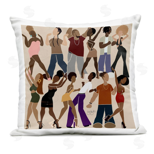 Stupell Industries Sierra Siler | Peace & Rhythm Dancers Printed Throw Pillow