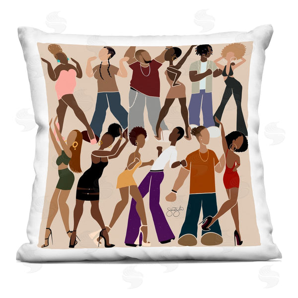stupell industries Sierra Siler | Peace & Rhythm Dancers Printed Throw Pillow