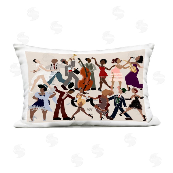 Stupell Industries Sierra Siler | Rhythm Jazz Dancers Printed Throw Pillow