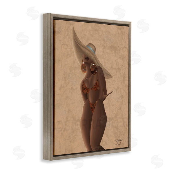 Stupell Industries Sierra Siler | Woman With Orange Bathing Suit