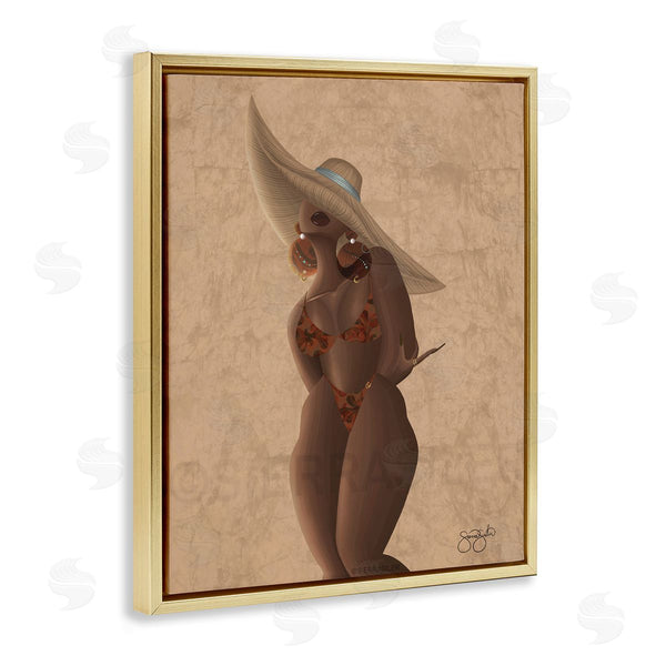 Stupell Industries Sierra Siler | Woman With Orange Bathing Suit