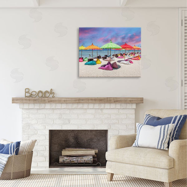 Stupell Industries Silver | Beach Umbrellas On Shore Wall Art