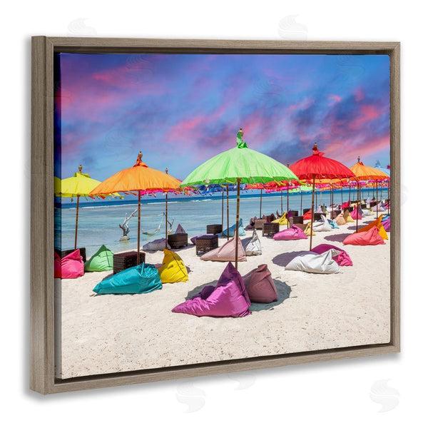 Stupell Industries Silver | Beach Umbrellas On Shore Wall Art