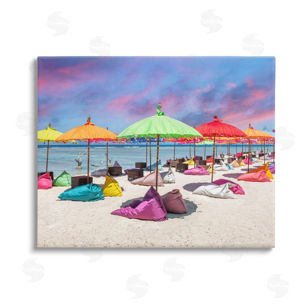 stupell industries Silver | Beach Umbrellas on Shore Wall Art