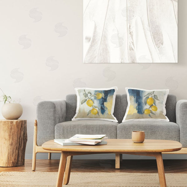 Stupell Industries Silvia Vassileva | Abstract Hanging Lemon Fruits Printed Throw Pillow Set