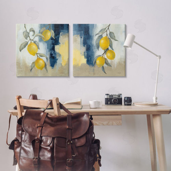 Stupell Industries Silvia Vassileva | Abstract Hanging Lemon Fruits Wall Art