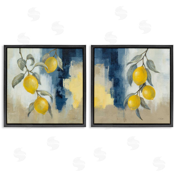 Stupell Industries Silvia Vassileva | Abstract Hanging Lemon Fruits Wall Art