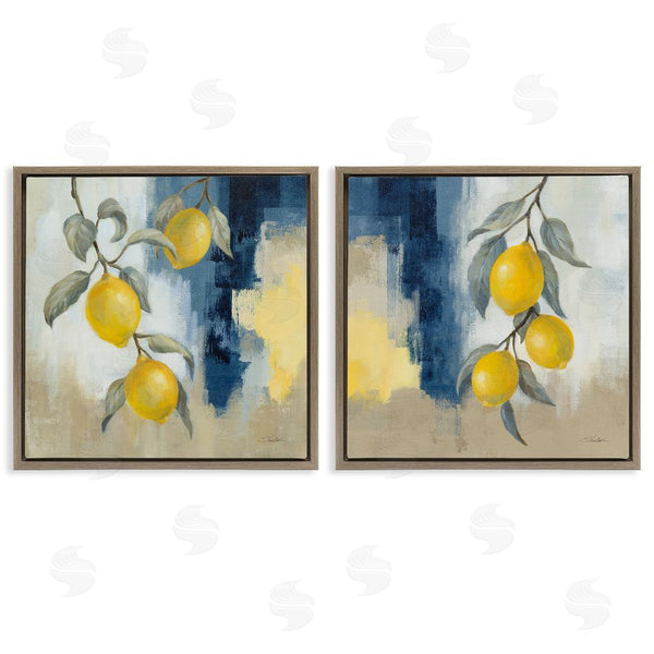 Stupell Industries Silvia Vassileva | Abstract Hanging Lemon Fruits Wall Art