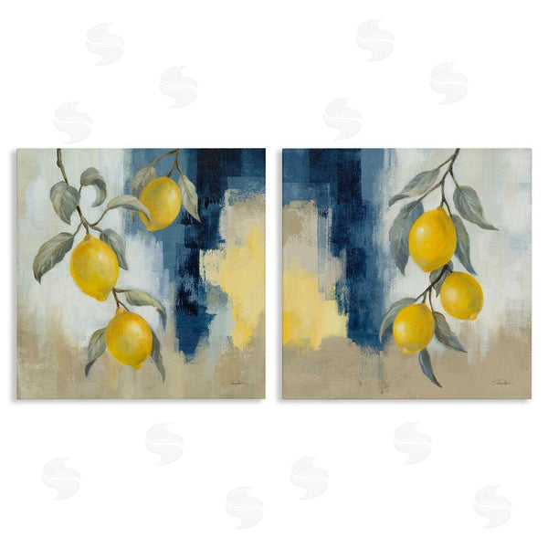 stupell industries Silvia Vassileva | Abstract Hanging Lemon Fruits Wall Art