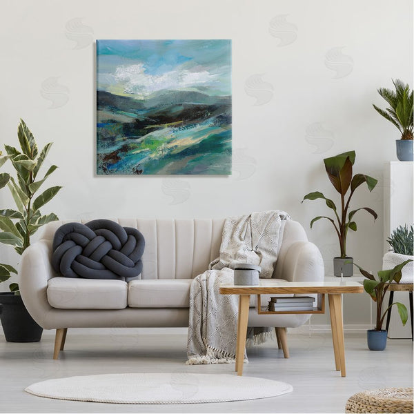 Stupell Industries Silvia Vassileva | Abstract Layered Mountain Scene Wall Art