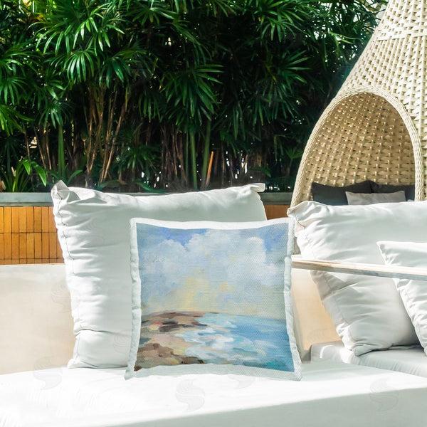Stupell Industries Silvia Vassileva | By The Beach Shore Printed Throw Pillow