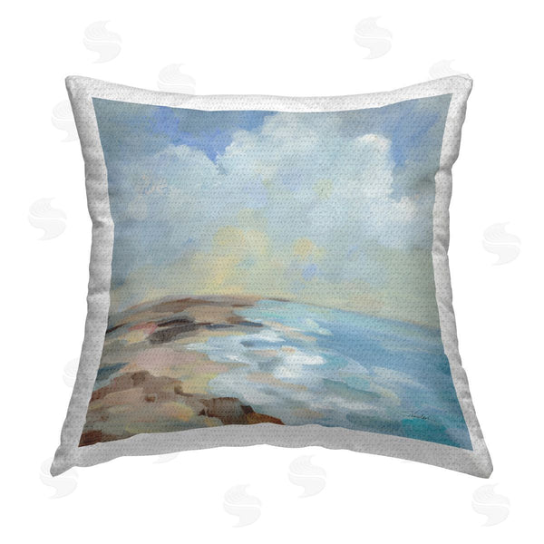 Stupell Industries Silvia Vassileva | By The Beach Shore Printed Throw Pillow