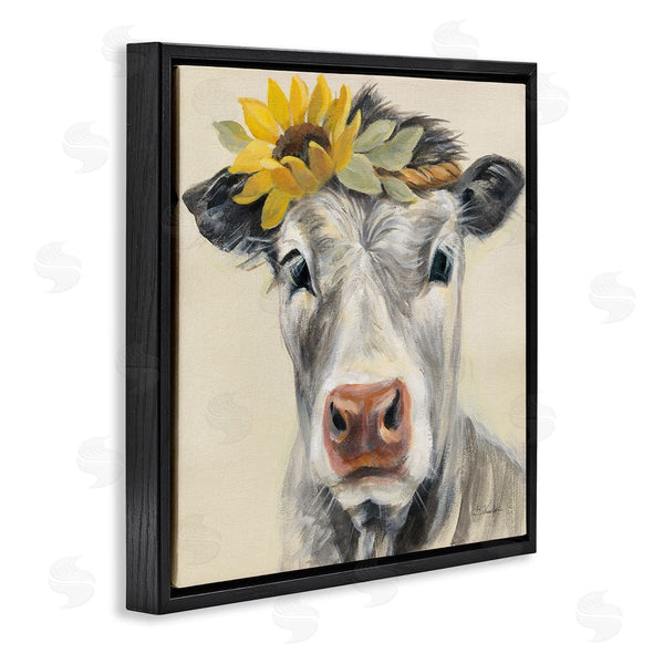 Stupell Industries Silvia Vassileva | Cow With Sunflower Crown Wall Art