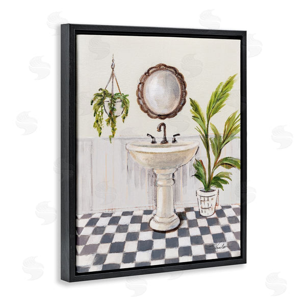 Stupell Industries Silvia Vassileva | Crisp Bathroom With Plants