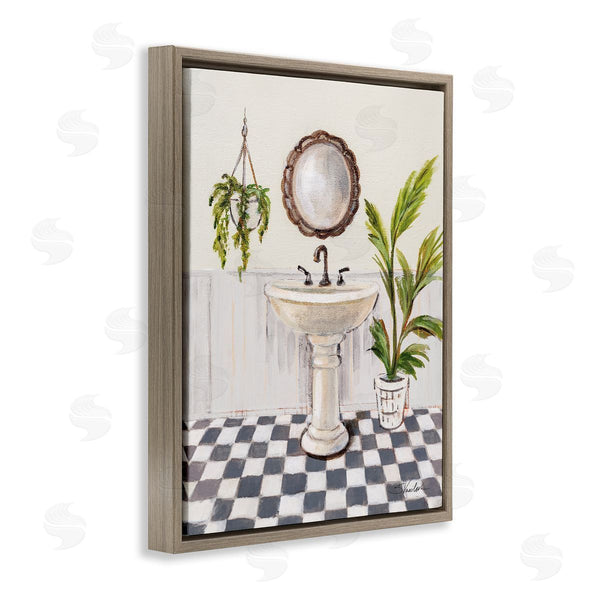 Stupell Industries Silvia Vassileva | Crisp Bathroom With Plants