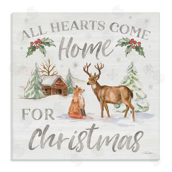 stupell industries Silvia Vassileva | Home For Christmas Phrase Wall Art