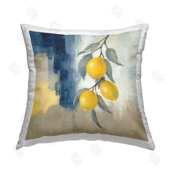 Stupell Industries Silvia Vassileva | Kitchen Lemons Hanging Printed Throw Pillow