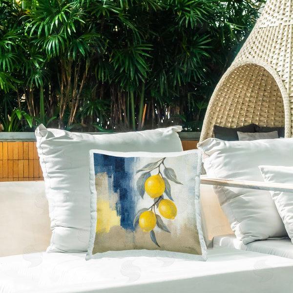 Stupell Industries Silvia Vassileva | Kitchen Lemons Hanging Printed Throw Pillow