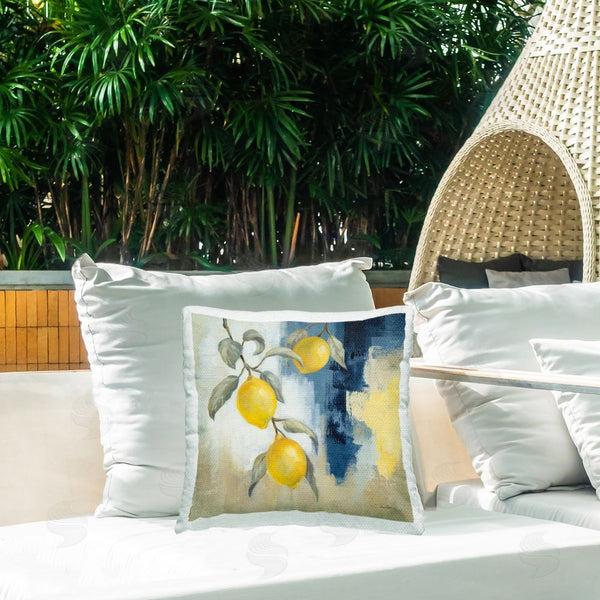 Stupell Industries Silvia Vassileva | Lemons From South Printed Throw Pillow