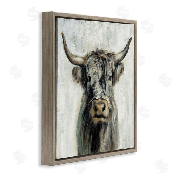 Stupell Industries Silvia Vassileva | Masculine Bull Portrait Cottage