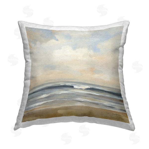 Stupell Industries Silvia Vassileva | Misty Haze Shoreline Printed Throw Pillow