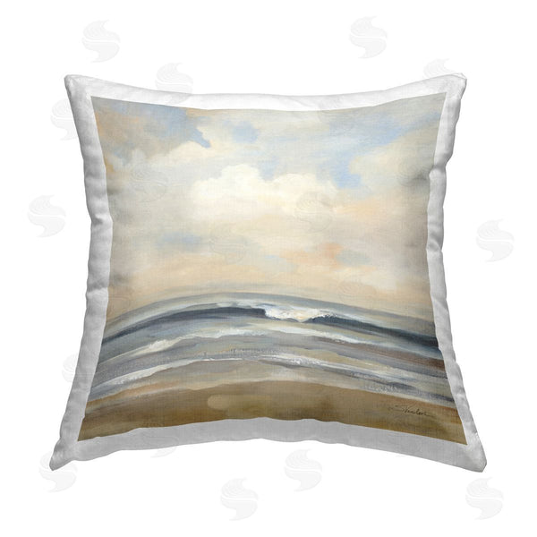 stupell industries Silvia Vassileva | Misty Haze Shoreline Printed Throw Pillow