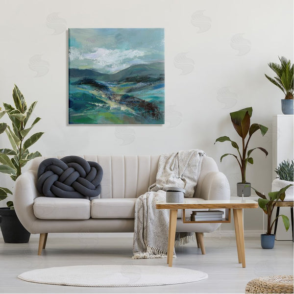 Stupell Industries Silvia Vassileva | Modern Green Mountains Landscape Wall Art