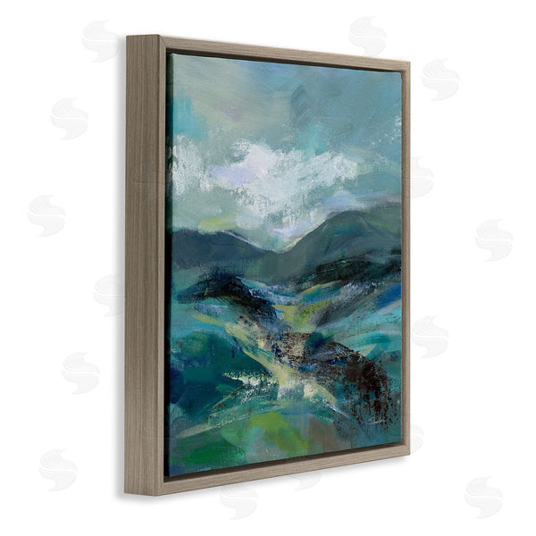 Stupell Industries Silvia Vassileva | Modern Green Mountains Landscape Wall Art