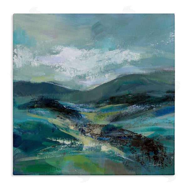 stupell industries Silvia Vassileva | Modern Green Mountains Landscape Wall Art